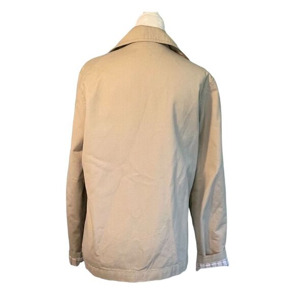 Roxy Double Breasted Utility Jacket Tan Khaki Mid-Weight Lined Button Up M - Picture 3 of 7